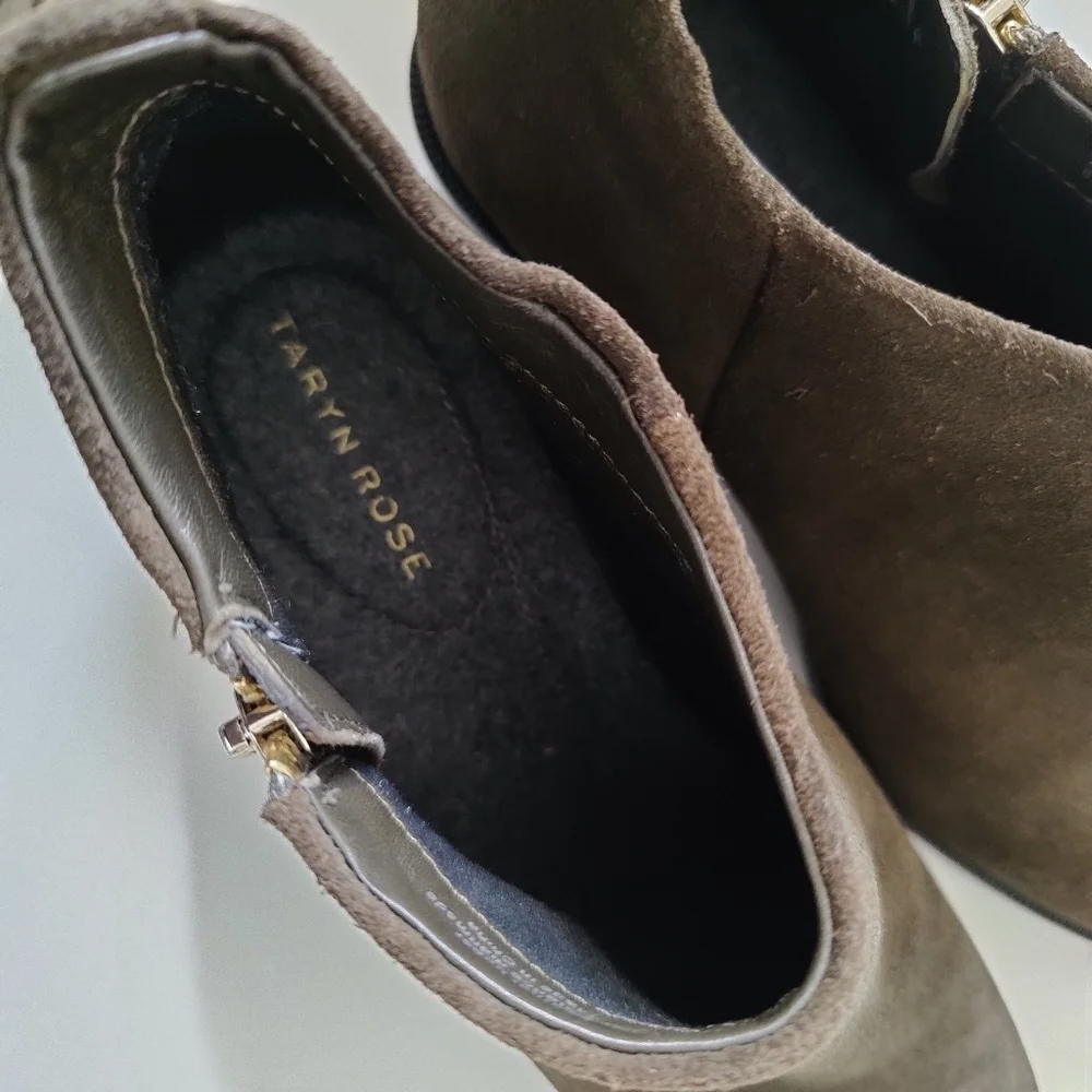 Taryn Rose Sabrina Loden Suede Ankle Bootie